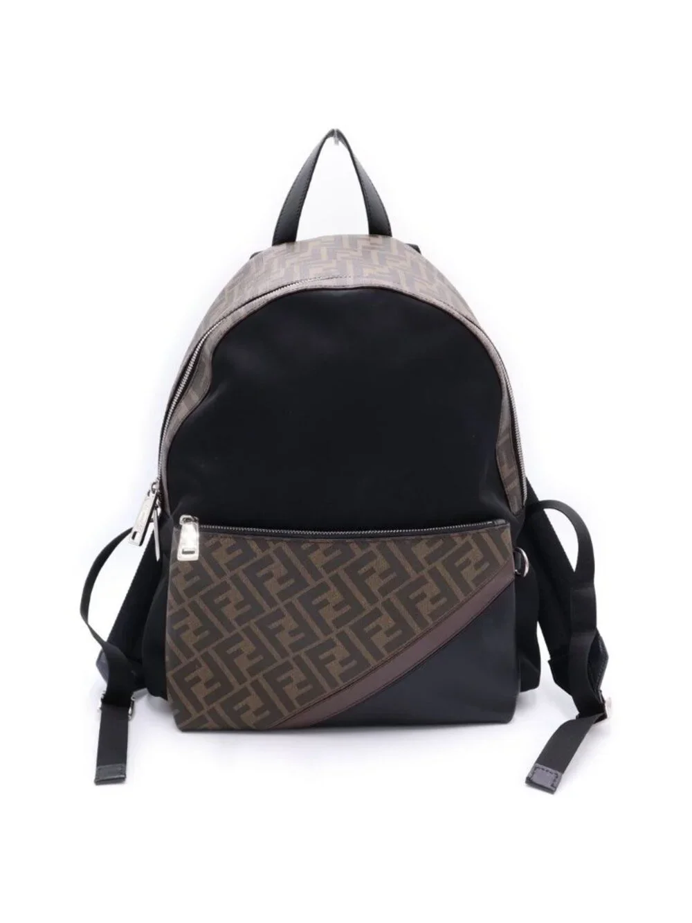 Fendi Zucca Pattern Backpack Brown Black